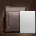 thumbnail image 5 of SPRING PARK Men Faux Leather Business Travel Shoulder Satchel Bag for Men Crossbody Purse, 5 of 7