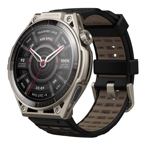 Amazfit Balance Ultra 49mm GPS Smartwatch, 5 Buttons, 1.5" AMOLED Sapphire Glass, Titanium Case, Flashlight, 30-Day Battery, 64GB, 180  Sports, Hybrid Training & HYROX Mode, 10 ATM for Android & iOS