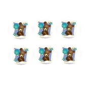 Bear with Balloon 12 - 2 inch Cupcake Edible Frosting Photos