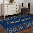 thumbnail image 5 of Christmas Area Rug 3x5 Washable Rug Non Slip Modern Winter Xmas Trees Gifts Navy Blue Large Area Rug Indoor Floor Carpet for Entryway Bedroom Kitchen Living Room Home Office Dining Room Nursery, 5 of 8