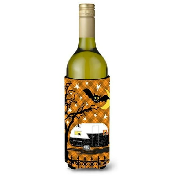 Halloween Vintage Camper Wine Bottle Beverge Insulator Hugger