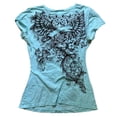 thumbnail image 4 of Gothic Tops for Women Vintage Crewneck Basic Casual Tshirts Short Sleeve Y2K Summer Slim Fit Fashion Tees, 4 of 5