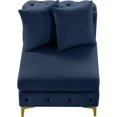 thumbnail image 4 of Meridian Furniture Tremblay Navy Velvet Armless Chair, 4 of 11