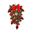 thumbnail image 1 of Guirnalda colgante de pared con diseño de de Navidad vívida, guirnalda colorida para de Navidad para exteriores, interiores, ventanas, v Rojo BLESIY Guirnalda para colgar en la puerta, 1 of 6