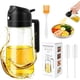 thumbnail image 1 of Pulverizador de aceite Ponpon para cocinar, botella rociadora de aceite de oliva de 16 oz, dispensador de aceite para cocina para barbacoa, ensalada, cocina, horneado (negro), 1 of 1