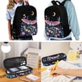 thumbnail image 2 of Uorisanigo Moon Butterfly Backpack for Girls Boys, School Bag Set with Lunch Box ＆ Pencil Pouch ＆ Water Bottle Bag, Set of 4 Children Backpack Bookbag for Students, 2 of 7