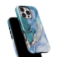 thumbnail image 6 of DesignSkinz Scratch-Resistant Hard Slim Case Compatible with iPhone 13 Pro (Compatible with MagSafe) - Aqua Foiled Marble Mix V1, 6 of 9