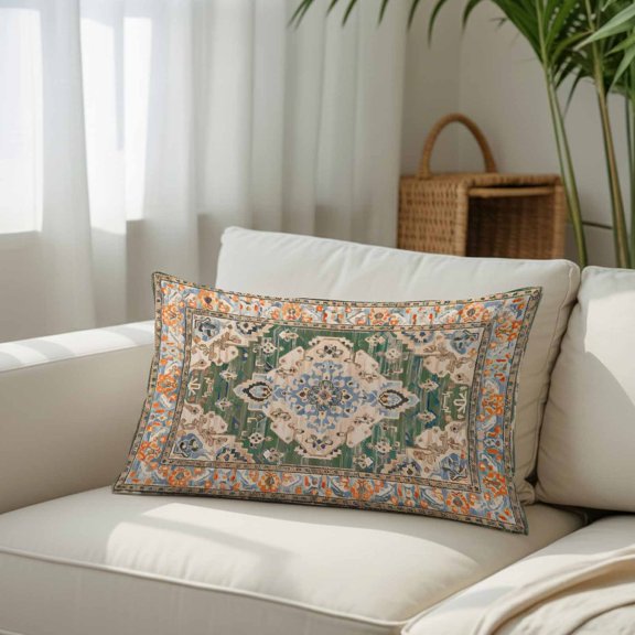 Abstract Flowers Pattern Throw Pillow Covers, Decorative Pillow Covers With Hidden Zipper Soft Brushed Microfiber Fabric, Classic Bohemian Art Pillowcases for Couch Bed 20x26in