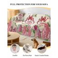 thumbnail image 4 of Mother's Day Couch Cover, Pink Flowers Spring Floral Farmhouse Botanical Sofa Cover Blanket for 1 Seat Cushion, Sectional Sofa Slipcover Furniture Protector for Living Room Bedroom 71''x91'', 4 of 9