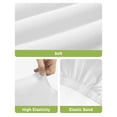 thumbnail image 4 of White Bar Stool Covers Set of 4, Modern Simple White Backdrop Stretch Washable Bar Chair Covers with Backs, Removable Pub Counter Height Chair Cover for Kitchen Dining Room Cafe, 4 of 7