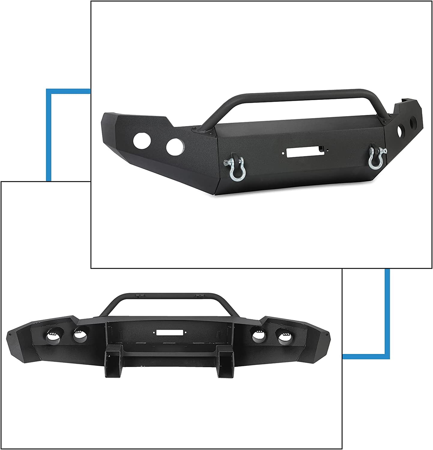 Buy HECASA Powder Coated Steel Front Bumper for 2011-2014 Chevy