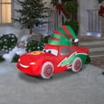 thumbnail image 2 of Gemmy Christmas Airblown Inflatable McQueen w/Stocking Cap S LG Disney, 3.5 ft Tall, Red, 2 of 4