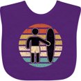 thumbnail image 3 of Inktastic Surfing Retro Sunset for Surfer Boys or Girls Baby Bib, 3 of 4