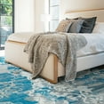 thumbnail image 5 of Cydiria Contemporary Abstract And Traditional Floral Faux Wool Area Rug, 5' x 8', Blue, 5 of 8