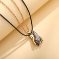 thumbnail image 4 of 2 pares (plata) de collares con colgante de apretón de manos magnético, gargantilla con dijes para parejas de amistad, joyería para mejores amigos, collar a juego magnetizado, 4 of 5