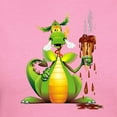thumbnail image 3 of CafePress - Fun Dragon With Ice Cream T Shirt - Women's Traditional Fit Dark T-Shirt, 3 of 4