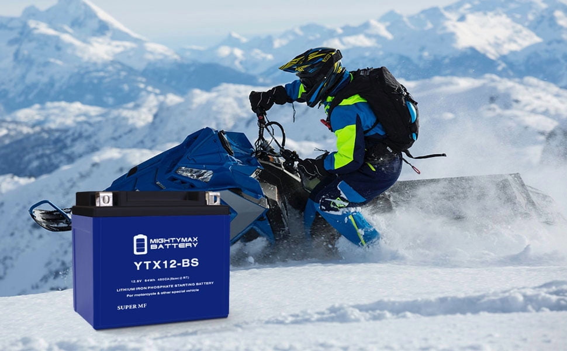 YTX12-BS Lithium Replacement Battery compatible with UTX12-BS Motorcycle Scooter ATV UTV