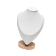 thumbnail image 3 of letairis Necklace Display Bust Smooth Stable for Retail store Dresser Showroom White M 1Set, 3 of 6