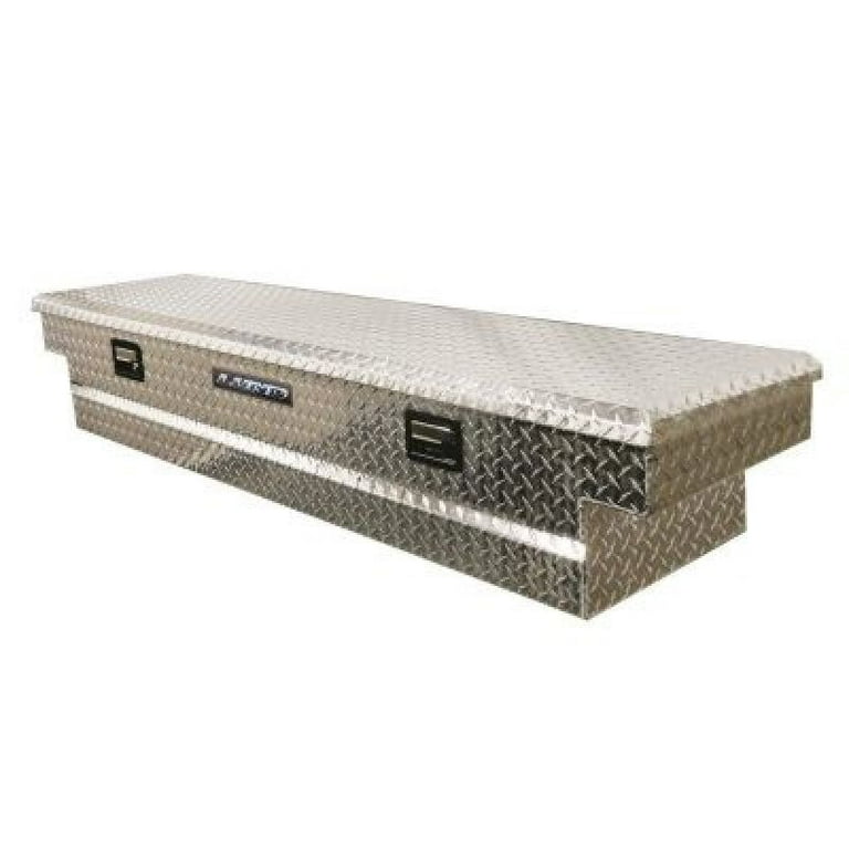 Lund 63 in Diamond Plate Aluminum Full Size Crossbed Truck Tool Box with mounting hardware and keys included, Silver Lund 63 in Diamond Plate Aluminum Full Size Crossbed Truck Tool Box with mounting hardware and keys included, Silver
