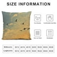 thumbnail image 5 of Nawypu  Flying Birds Decorative Throw Pillow Case, Silhouettes of Sandhill Cranes in Sunset Sky Nature Theme Photo, Couch Bedroom Living Room Cushion Cover,Orange Brown, 5 of 5