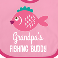 thumbnail image 4 of Inktastic Grandpa Fishing Buddy Girls Fish Girls Baby Bib, 4 of 4