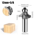 thumbnail image 2 of 1 Pce 12mm Tige Coin Arrondi pour Routeur avec Roulement Coupeur de Tungstène Outils de Menuiserie, Excellente Application Multi-Usage, 2 of 4