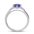thumbnail image 4 of 2.15 Carat Round Cut Blue Sapphire & Pink Sapphire Gemstone Unique Engagement Ring for Women Solid 18K White Gold Size 5 by Diamond-Capitals, 4 of 7
