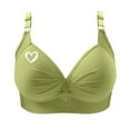 thumbnail image 5 of Ashirexll Women's Bras Full Coverage,Woman's Printing Gathered Together Large Size Daily Bra Underwear No Rims,Plus Size Bras for Womens,Green,M, 5 of 5