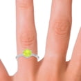 thumbnail image 5 of 2.00 Ct Round Cut Peridot Gemstone Beautiful Solitaire Wedding Ring for Women Solid 14K White Gold Size 10 by Diamond Capitals, 5 of 8