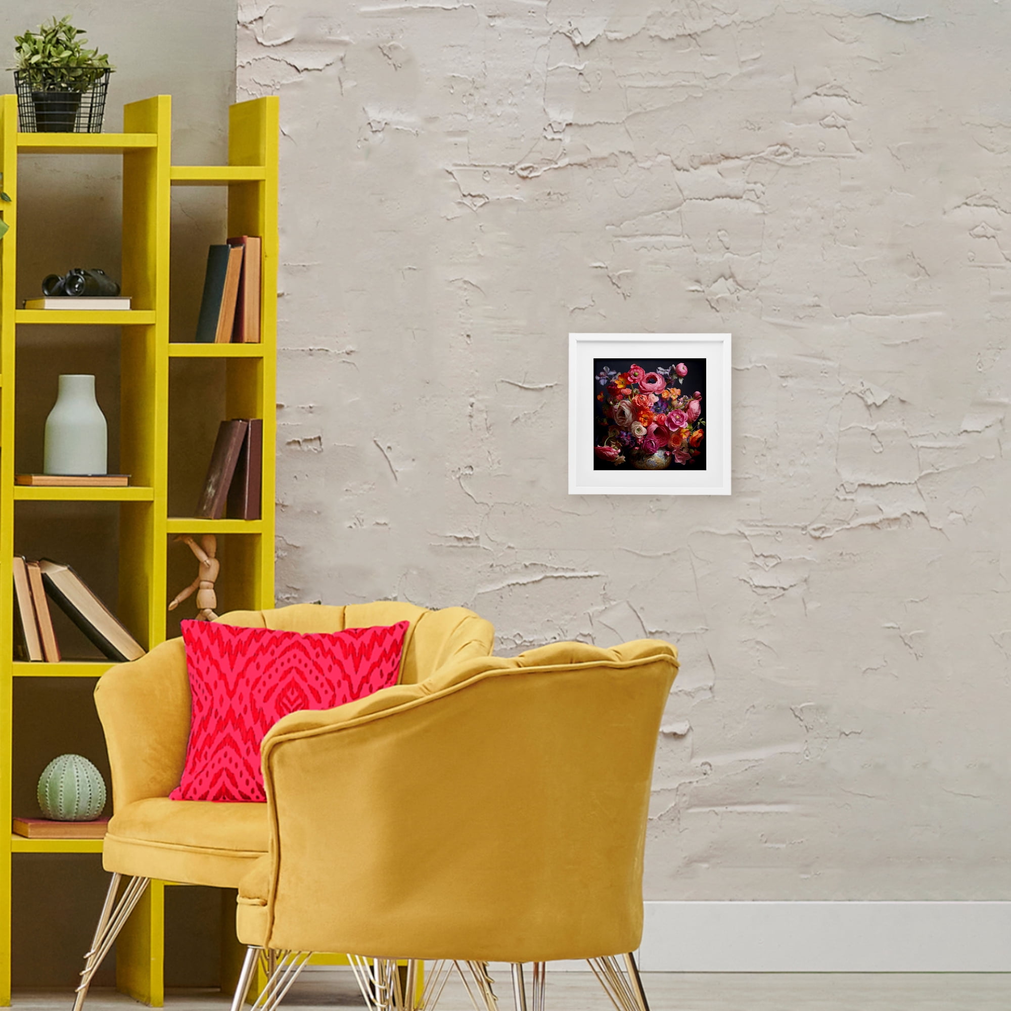 Stupell Industries Harmonious Composition of Florals White Framed Print Under Glass, design by Lazar Studio