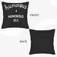 thumbnail image 6 of Set of 2 18x18in Throw Pillow Covers with playful ' humorous ' design and smiling dress illustration perfect for couch bed or car, 6 of 8