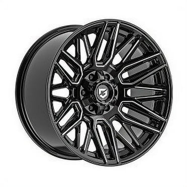 1 Gear Off Road 22x12 5X5.00 / 5X5.50 -44 770BM Gloss Black Milled Wheel Rim