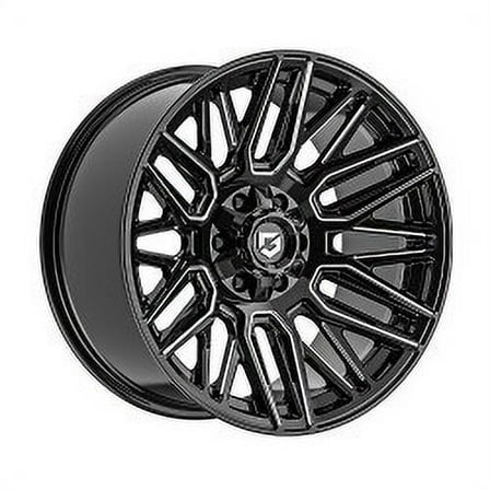 1 Gear Off Road 22x12 8X6.50 -44 770BM Gloss Black Milled Wheel Rim