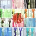 thumbnail image 4 of 2 Pieces Rod Pocket Sheer Curtains Light Blocking for Bedroom and Patio Door Window Treatment Home Decor 32x80Inch Black, 4 of 4