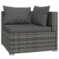 thumbnail image 2 of vidaXL 6 Piece Garden Lounge Set with Cushions Poly Rattan Grey, 2 of 4
