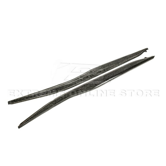 Replacement For 2014-2019 Chevrolet Corvette C7 ALL Models | Z06 Z07 Style Side Skirts Rocker Panels Extension (Forged Carbon Fiber)