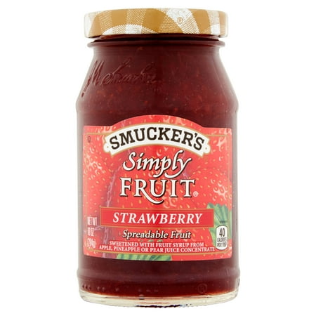 Smuckers Simply Fruit - (3 Pack) Smucker's Simply Fruit Strawberry Spreadable Fruit, 10-Ounce Jar