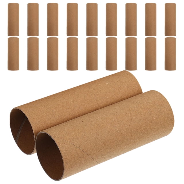 30 tubos de cartón para manualidades: 10 x 4 cm - Rollos de papel higiénico vacíos para manualidades - Tubos redondos para manualidades, útiles de arte para aulas escolares y niños