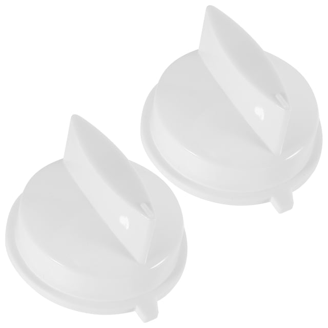 Luxshiny 2Pcs Plastic Microwave Oven Timer Knobs White Universal Replacement with Cross Timer Design