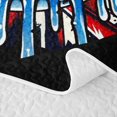 thumbnail image 5 of Homewish Black USA Flag Baseball Quilt King, Drip Sport King Coverlet Set for Men and Boys, 3-Piece, 1 Comforter and 2 Pillowcases, 5 of 7