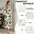 thumbnail image 2 of Psesaysky Winter Long Nightgowns for Women Christmas Gingerbread Man Candy Print V Neck Long Sleeves Night Gown Soft Comfy Loungewear Plus Size Sleepwear, 3XL, 2 of 7