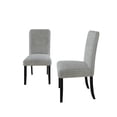 thumbnail image 5 of Home Design Guymon Dining Chair (Set of 2), Black/Light Gray, Cushioned seat, Slat-back design, Comfortable seating, Sturdy frame, Modern style, Durable construction, 5 of 12