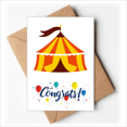 thumbnail image 1 of Amusement Park Tent Color Illustration Wedding Cards Congratulations Greeting Envelopes, 1 of 3