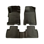 Husky Liners Weatherbeater Floor Mats | Fits 2006 - 2009 Ford Fusion FWD & Mercury Milan FWD; 2007 - 2009 Lincoln MKZ FWD | Front & 2nd Row, 3-pc Black - 98301