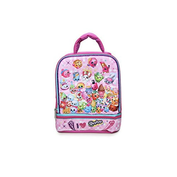 Shopkins Dual Compartment Insulated Pink Lunch Bag - Walmart.com ...