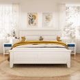 thumbnail image 3 of 26.77"H Wooden Nightstand with One Drawer One Shelf for Kids, Adults, Navy+Golden handle, 3 of 15