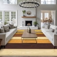 thumbnail image 3 of 6'x9' Area Rugs, Farmhouse Yellow Brown Indoor Outdoor Area Rug for Living Room Bedroom, Retro Vintage Wood Washable Bathroom Rugs Kitchen Floor Carpet Mats Home Decor Aesthetic, 3 of 8