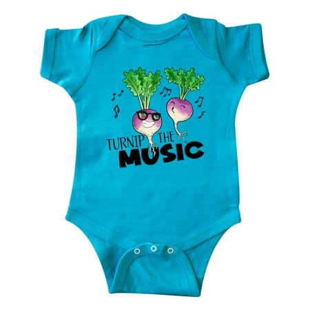 

Inktastic Turnip the Music Partying Vegetables Gift Baby Boy or Baby Girl Bodysuit