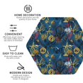 thumbnail image 3 of Sigee Halloween Elements for Water-Resistant, Heat-Resistant, Non-Slip Leather Coasters Set, Ideal for Coffee Table, Office, Bar, Home Decor-Hexagon, 3 of 6