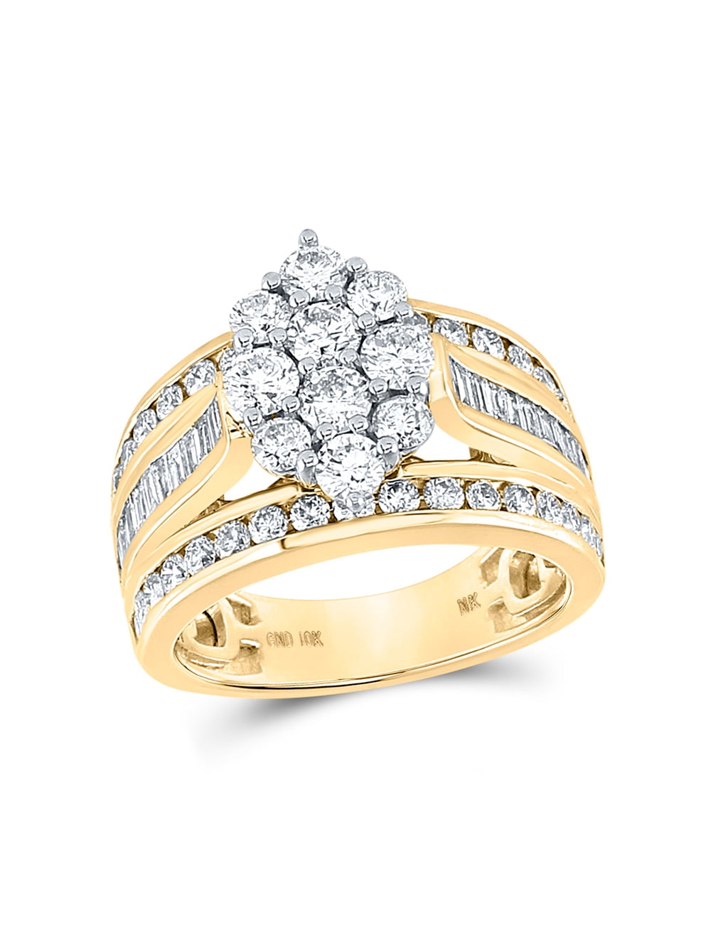 Details about   14K Yellow Gold Over Ladies Round Cut Diamond Wedding Bridal Engagement Ring Set 